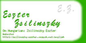 eszter zsilinszky business card